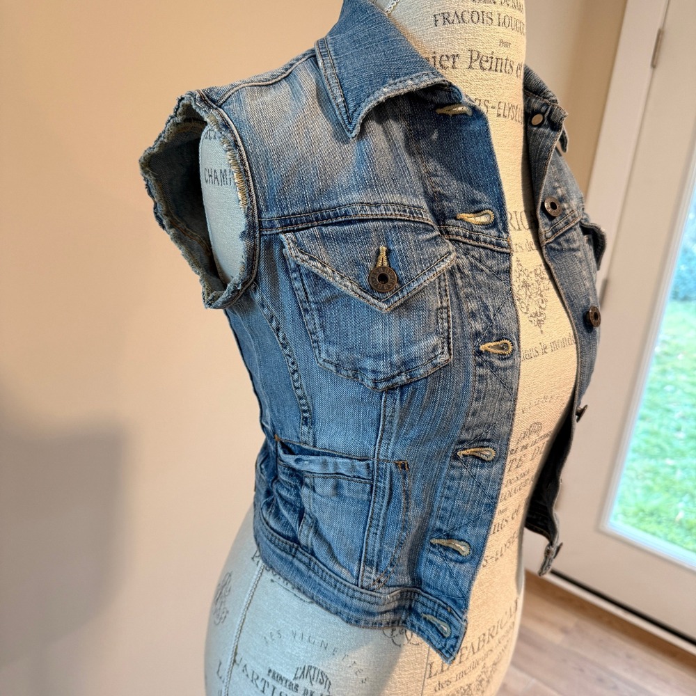Guess Jeans Women's Western Denim Vest Size XS